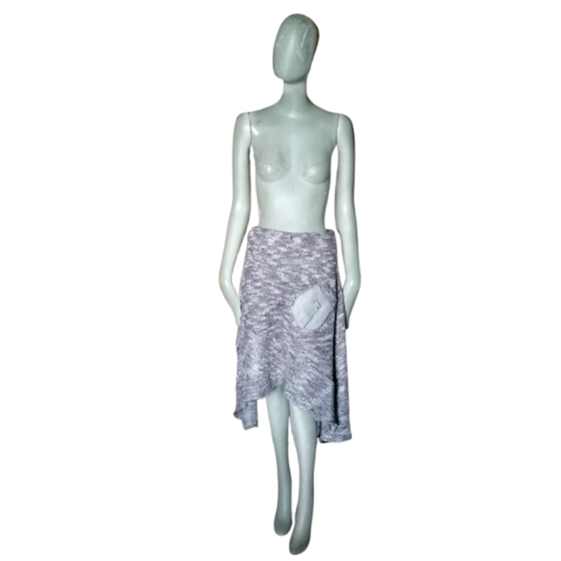 Jupe asymétrique vintage mohair ADIGIA Collection Y2K