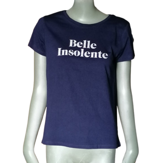 T-shirt Femme Belle Insolente Bleu Marine Vintage Y2K
