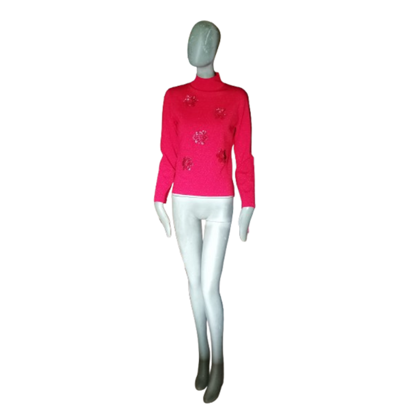 Vintage trek misis y2k fuchsia met glinsterende bloemen