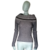 Italian ribbed mesh sweater clips - viscose & pbt elite