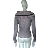 Pull maille côtelée italienne Clips – viscose & PBT Elite