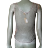 Jiwon Park Archivo Bordado Bordado Tank Top Y2K 2001-2002