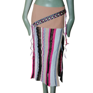 Jupe Archive Voyage by Marina Rinaldi SS2003 – Maille Crochetée Asymétrique NWT