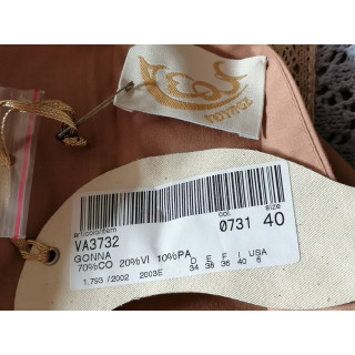 Gonna Archive Voyage di Marina Rinaldi SS2003 – Maglia lavorata all’uncinetto asimmetrica, mai indossata (NWT)