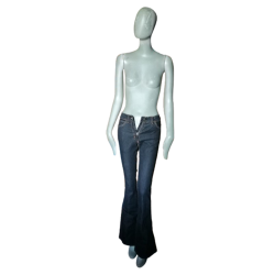 Jean Flare Y2k Oppio in Italien dunkel Indigo Denim