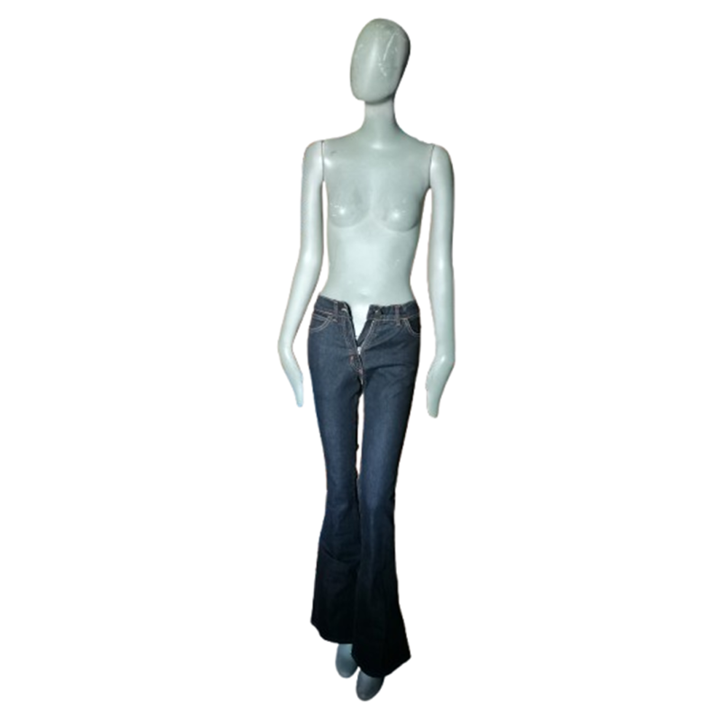 Jean Flare Y2K OPPIO Made in Italy Denim Indigo Foncé