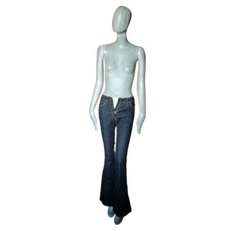 Jean Flare Y2k Oppio in Italien dunkel Indigo Denim