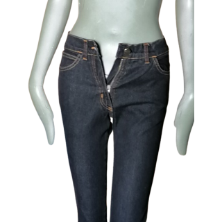 Jean Flare Y2k Oppio gemaakt in Italië Dark Indigo Denim