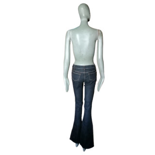 Jean Flare Y2k Oppio in Italien dunkel Indigo Denim