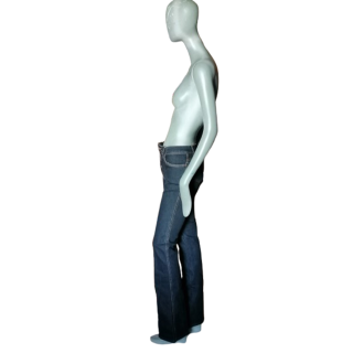 Jean Flare Y2k Oppio gemaakt in Italië Dark Indigo Denim