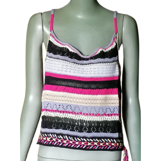 Top Vintage Voyage da Marina Rinaldi 2003 - Mesh di Deadstock Y2K