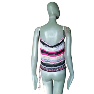 Top Vintage Voyage da Marina Rinaldi 2003 - Mesh di Deadstock Y2K