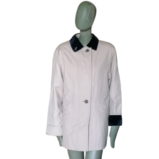 Jaqueta Damart Vintage branco com contraste col