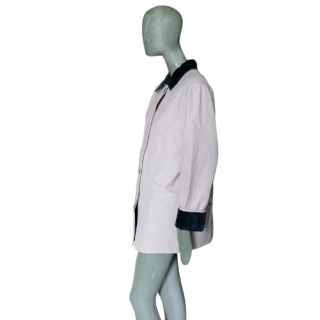 Jaqueta Damart Vintage branco com contraste col