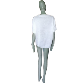 Vintage Pullover Moskitos Weiße feine Kurzärmeln-Mesh