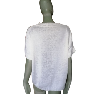 Vintage Pullover Moskitos Weiße feine Kurzärmeln-Mesh