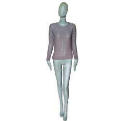 Pull line to follow Taupe sparkling mesh