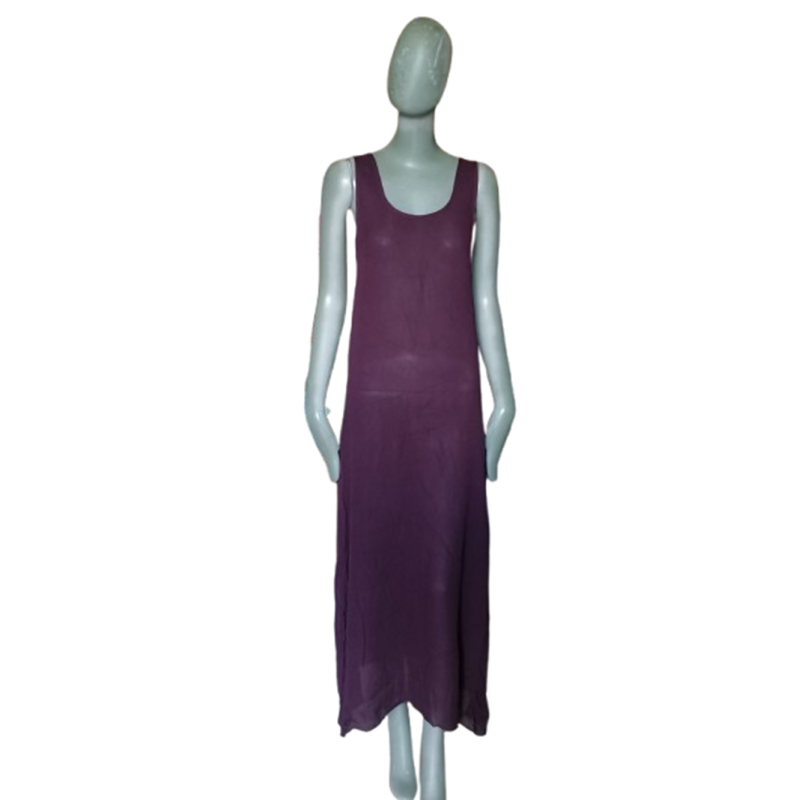 Etro Milano-Prune Silk Long Dress Made in Italy