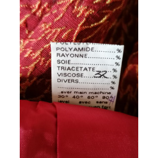 Vintage archief rok Anna Kaszer Gedrukte acetaat