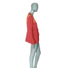 Chaqueta Anna Kaszer París rojo con yugo floral