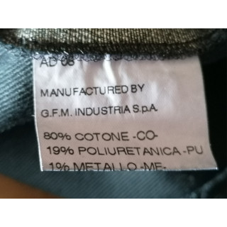 Jupe midi AK deadstock coton enduit métallisé