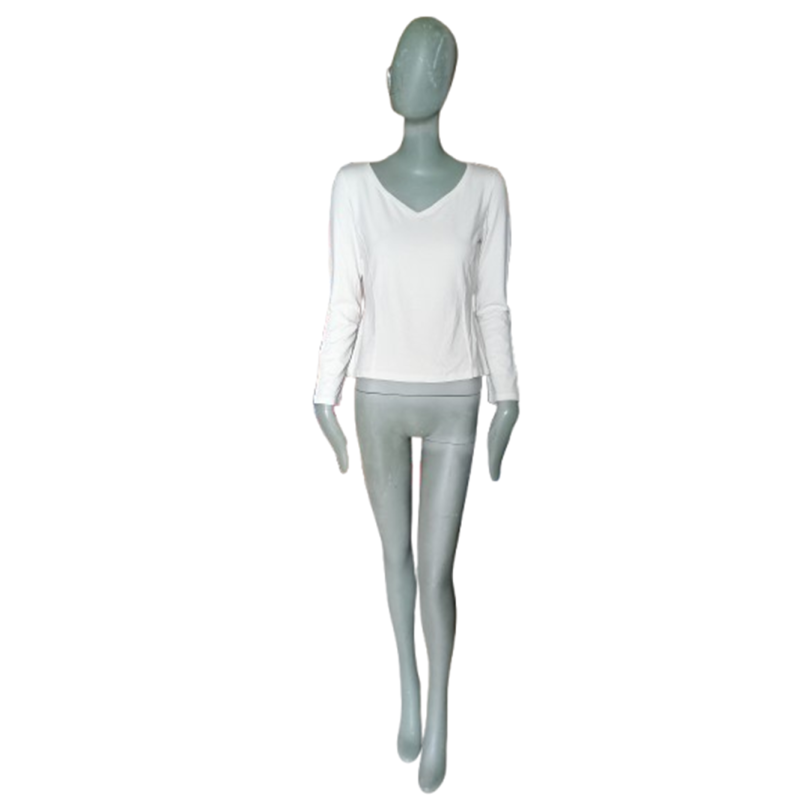 OPPIO MADE IN ITALY-Top V neck white premium nine our