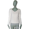 OPPIO MADE IN ITALY-Top V neck white premium nine our
