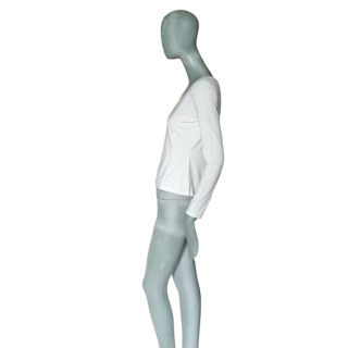 Oppio Made in Italy - Top V-ausschnitt Weiß Premium neun unser