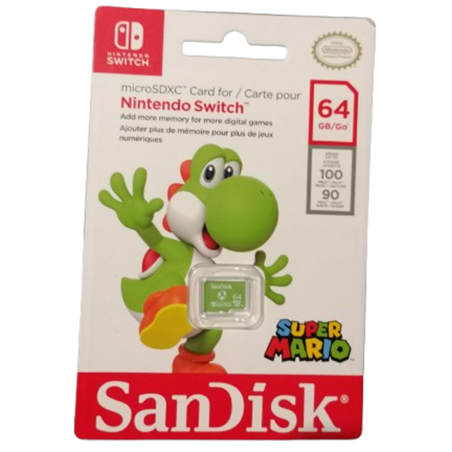 SanDisk-Speicherkarte microSDXC 64 GB Nintendo-Schalter Yoshi uhs-i U3 V30