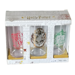3 Glasglas Harry Potter - Hogwarts 29 cl
