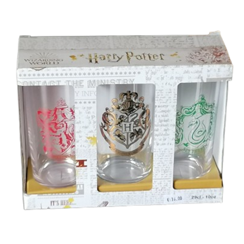 3 Glass Glass Harry Potter - Hogwarts 29 Cl
