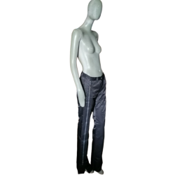 Bikkembergs Pantalones de archivo 2003 negro lateral cremallera