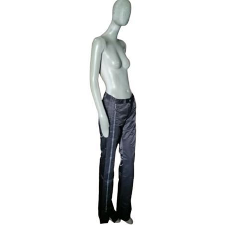 Bikkembergs Pantalones de archivo 2003 negro lateral cremallera