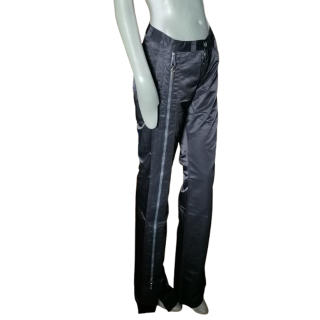 Bikkembergs Pantalones de archivo 2003 negro lateral cremallera