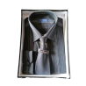 Rayas de camisa gris-negro Tom Hagan con corbata