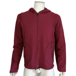 Sweat à capuche zippé vintage Y2K bordeaux deadstock