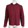Sweat à capuche zippé vintage Y2K bordeaux deadstock