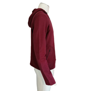 Sweat à capuche zippé vintage Y2K bordeaux deadstock