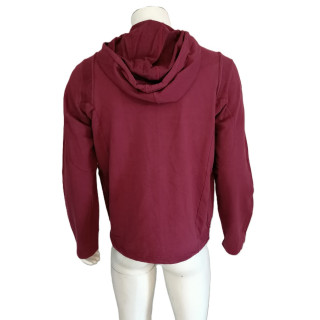 Sweat à capuche zippé vintage Y2K bordeaux deadstock