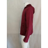 Sweat à capuche zippé vintage Y2K bordeaux deadstock