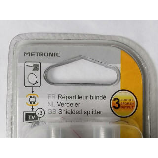TV / SAT Divisor 3 Flide Outlets F Blindado Metal Metronic 436303