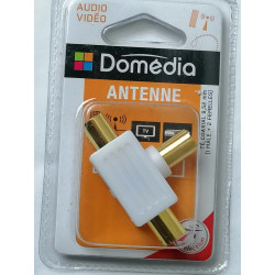 Tappi TV Input 1 Maschio + uscita 2 femmine Ø9.52mm Golden