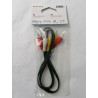 3x RCA Cabo de vídeo composto masculino - 3x rca masculino 1,00 m preto