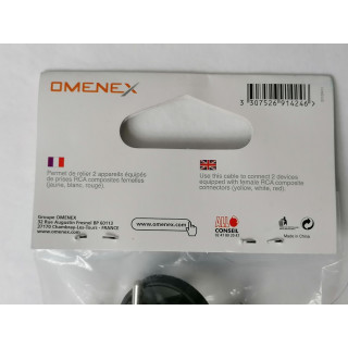 3x Cavo video composito maschio RCA - 3x RCA maschio 1,00 m nero