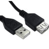Omenex 691304 USB 2.0 extension cord AA M/F 1.50 M Black