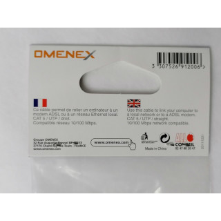 Omenex 691200 cable rj45 100 cm blanco
