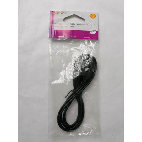 Omenex 676842 Auriculares de extensión Jack de 3,5 mm Macho / mujer