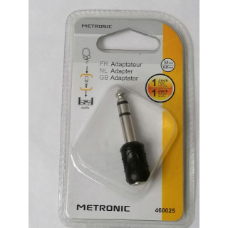 Jack 6.35m / Jack 3.5 Mujer estéreo METRONIC 460025 Adaptador femenino