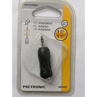 3,5 mm männlicher Stereo-Jack-Adapter / 6,35 mm FEM. Metronic 460035