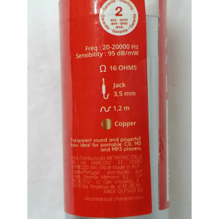 Metronic 480113 Hoofdtelefoonbuis 3,5 mm